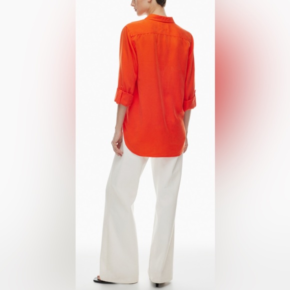 ARITZIA Babaton Utility Shirt 100% TENCEL responsibly sourced fibers - Orange - Picture 16 of 16